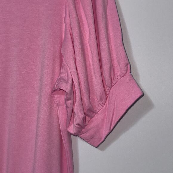Daily ritual pink puffy sleeve short romper women’s size medium - Picture 3 of 9